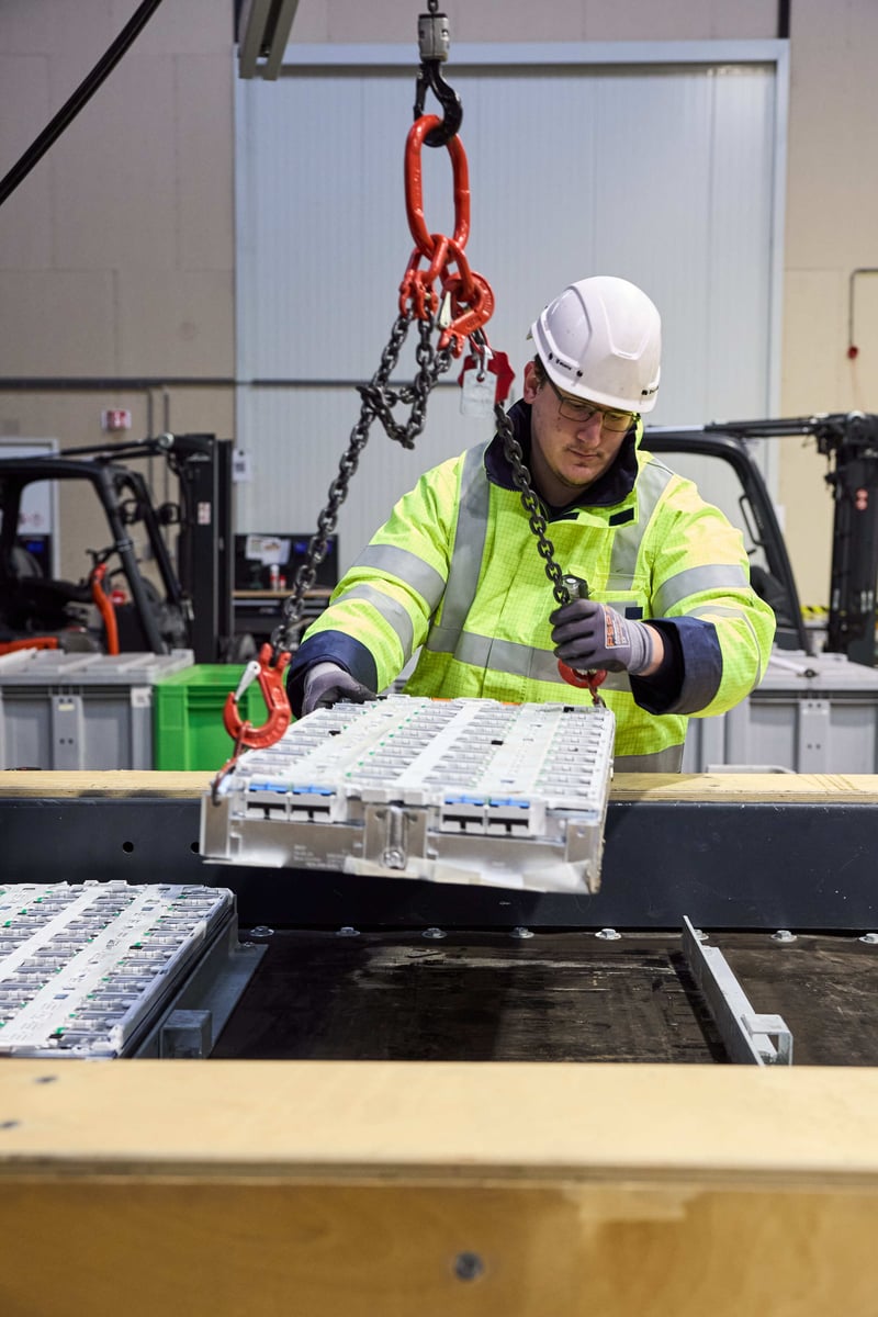 EV Car Battery Recycling at SK tes Rotterdam